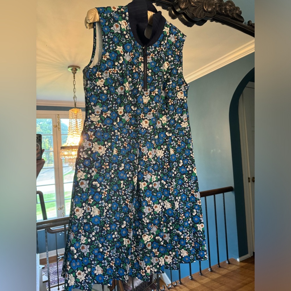 Tory Sport Pleated Floral Dress